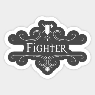 Fighter D&D class with embellishment Sticker